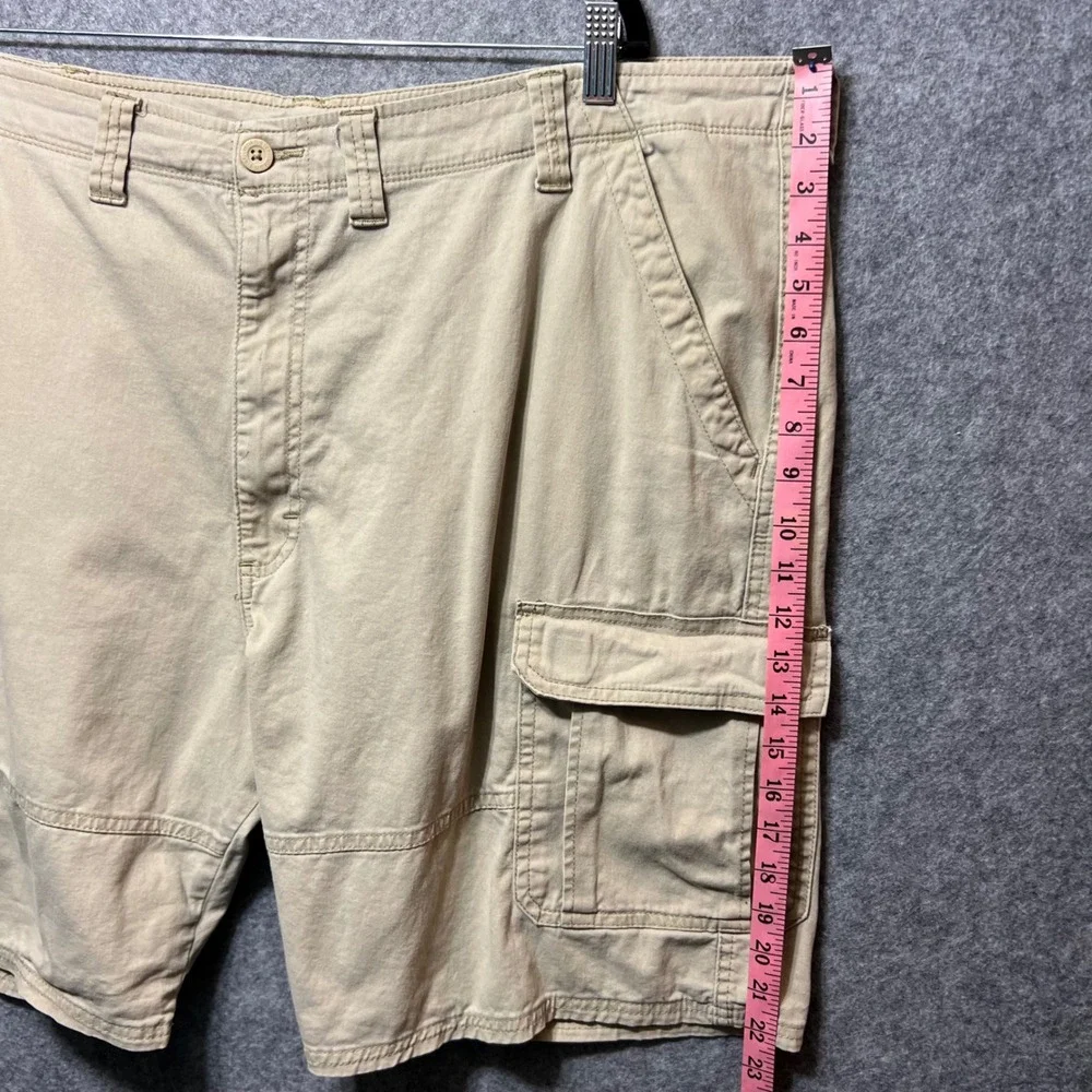 Wrangler Relaxed Fit Cargo Shorts Mens 46 Tan Cotton‎ Blend Utility